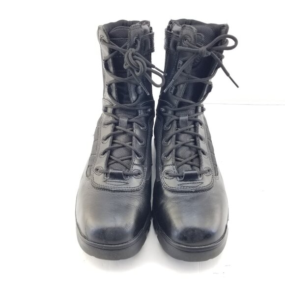 Bates E02261 Black Leather Hiking Tactical Sport Side Zip Boot Size 11.5 - Picture 3 of 11